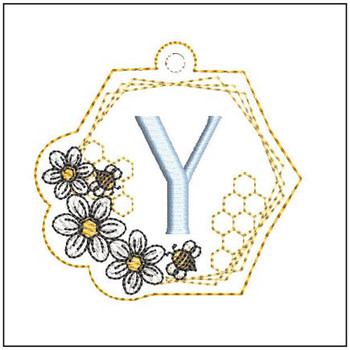 Honeycomb Charm ABCs - Y - Embroidery Designs & Patterns