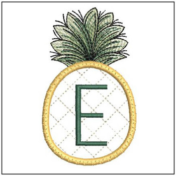  Pineapple Applique ABCs - E - Embroidery Designs & Patterns
