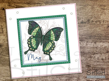 May Butterfly of the Month - Emerald Swallowtail Bundle - Embroidery Designs & Patterns