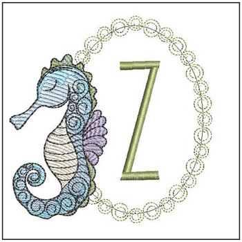 Seahorse ABCs  - Z - Embroidery Designs & Patterns