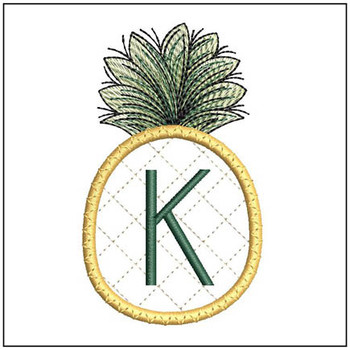 Pineapple Applique ABCs - K - Embroidery Designs & Patterns