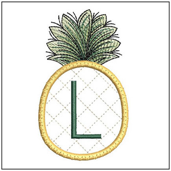 Pineapple Applique ABCs - L - Embroidery Designs & Patterns