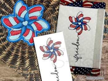 Patriotic Pinwheel Bundle  - Embroidery Designs