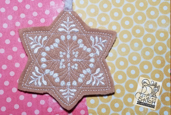 Gingerbread Star Ornament - Embroidery Designs & Patterns