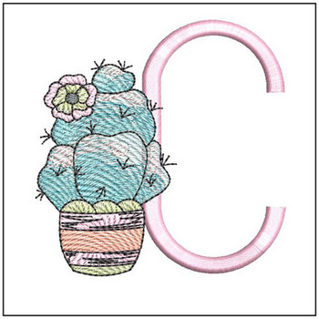 Prickly Pear ABCs 2 - C - Embroidery Designs & Patterns