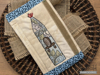 Floral Birdhouse Fridge Wrap   - Embroidery Designs