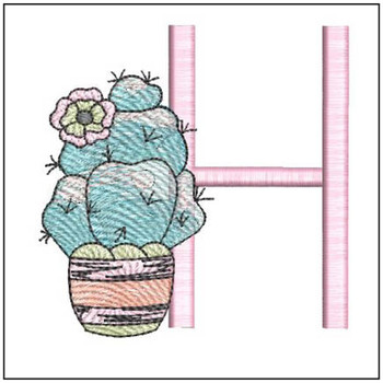 Prickly Pear ABCs 2 - H- Embroidery Designs & Patterns