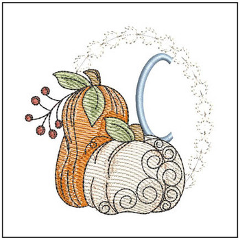  2 Pumpkins ABCs - C - Embroidery Designs & Patterns