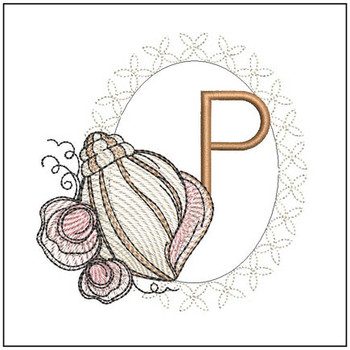 Conch Shell ABCs - P - Embroidery Designs & Patterns