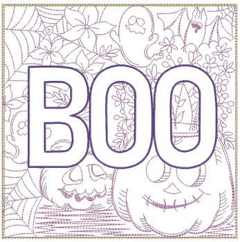 Boo  Quilt Block - Embroidery Designs