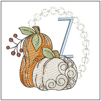 2 Pumpkins ABCs - Z - Embroidery Designs & Patterns