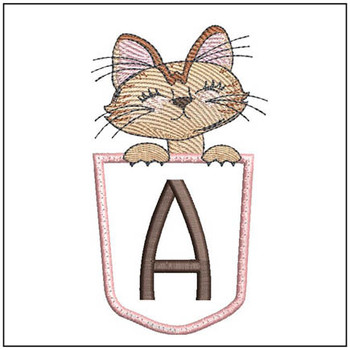 Kitty Luv Applique ABCs - A - Embroidery Designs & Patterns