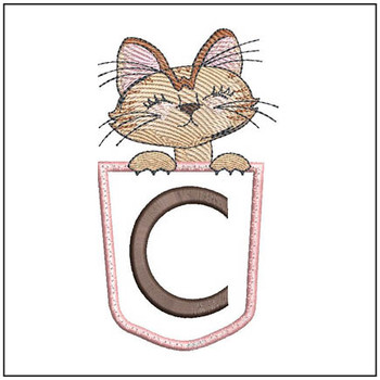 Kitty Luv Applique ABCs - C - Embroidery Designs & Patterns