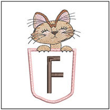 Kitty Luv Applique ABCs - F- Embroidery Designs & Patterns