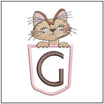 Kitty Luv Applique ABCs - G - Embroidery Designs & Patterns