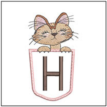  Kitty Luv Applique ABCs - H - Embroidery Designs & Patterns