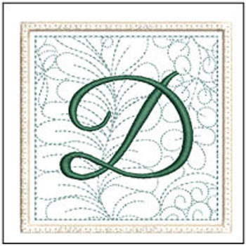 Fern ABCs Coaster - D - Embroidery Designs & Patterns