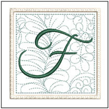 Fern ABCs Coaster - F- Embroidery Designs & Patterns