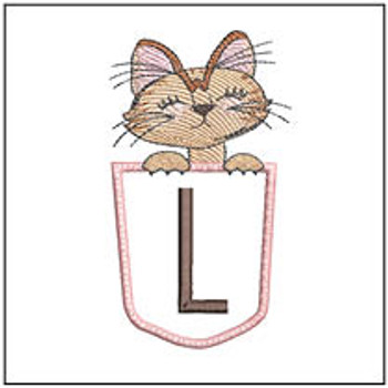 Kitty Luv Applique ABCs - L - Embroidery Designs & Patterns