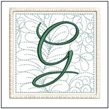 Fern ABCs Coaster - G - Embroidery Designs & Patterns