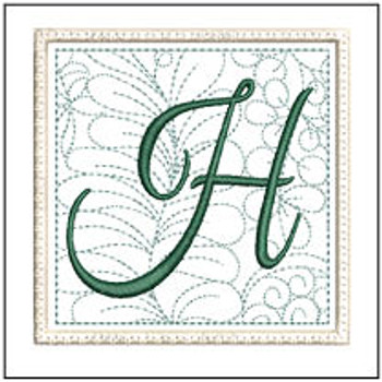 Fern ABCs Coaster - H - Embroidery Designs & Patterns