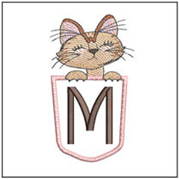 Kitty Luv Applique ABCs - M - Embroidery Designs & Patterns