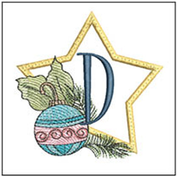 Holiday Ornament Applique ABCs - D - Embroidery Designs & Patterns