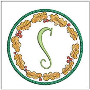 Oak Leaf ABCs Coaster - S - Embroidery Designs & Patterns