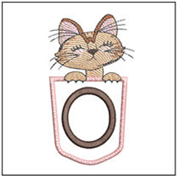 Kitty Luv Applique ABCs - O - Embroidery Designs & Patterns