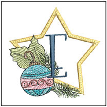 Holiday Ornament Applique ABCs - E - Embroidery Designs & Patterns