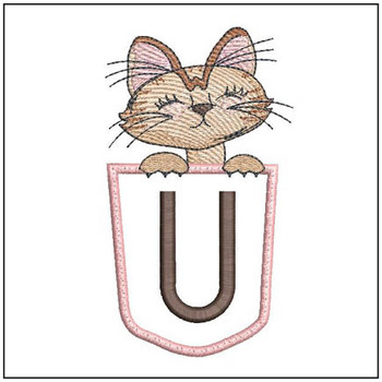 Kitty Luv Applique ABCs - U - Embroidery Designs & Patterns