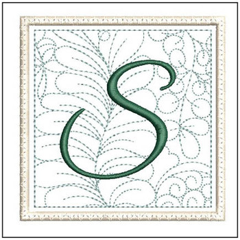 Fern ABCs Coaster - S - Embroidery Designs & Patterns