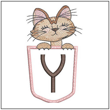 Kitty Luv Applique ABCs - Y - Embroidery Designs & Patterns