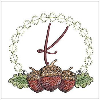 Acorns ABCs - K - Embroidery Designs & Patterns