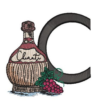 Bella Vino Font - C - Embroidery Designs