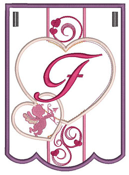 Valentine Bunting ABCs - F - Embroidery Designs