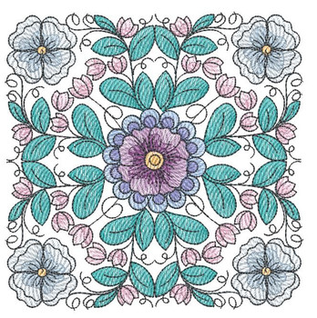 Kaleidoscope Floral Block 1 -  Embroidery Designs