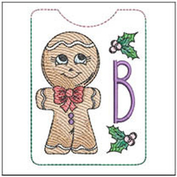Gingerbread Man ABCs Gift Card Holder Bundle - Embroidery Designs