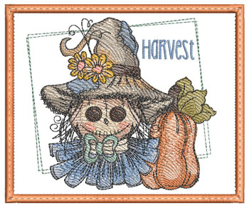 Scarecrow 3 Coaster/Trivet - Embroidery Designs