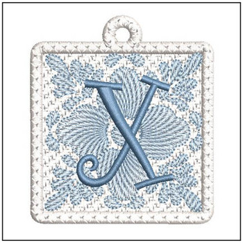 Tile Free Standing Lace ABCs  - X - Embroidery Designs