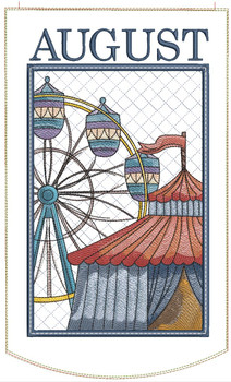 August State Fair - Garden Flag   - Embroidery Designs