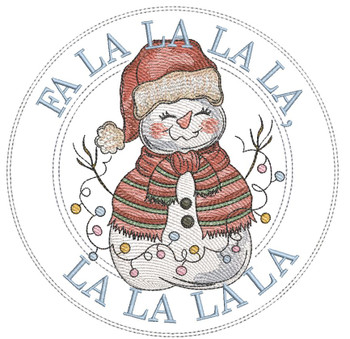 Fa La La La La, La La La La Label - Embroidery Designs