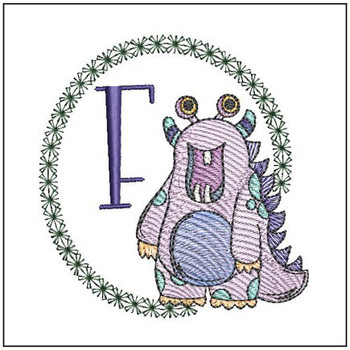 Monster ABCs F - Embroidery Designs Monster ABCs F - Embroidery Designs