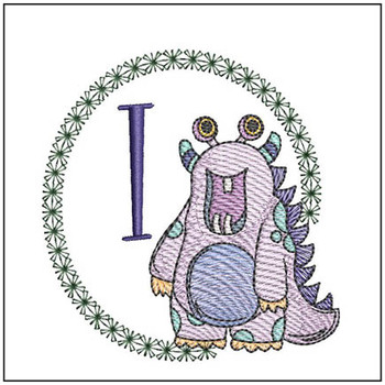 Monster ABCs - I - Embroidery Designs