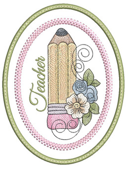 Teacher Coaster/Trivet -  Embroidery Designs