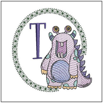 Monster ABCs - T - Embroidery Designs