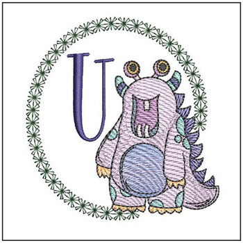 Monster ABCs - U - Embroidery Designs