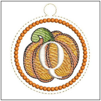  Pumpkin ABCs Charm - Q Embroidery Designs
