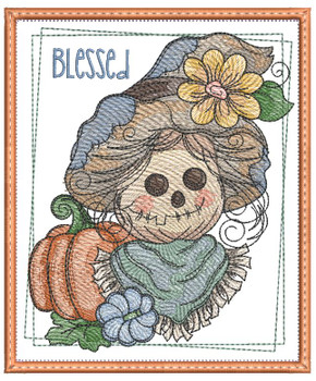 Scarecrow 6 Coaster/Trivet - Embroidery Designs