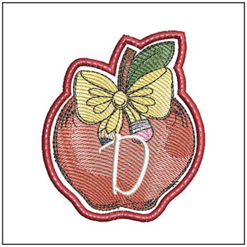 Apple ABCs Coaster - D Embroidery Designs